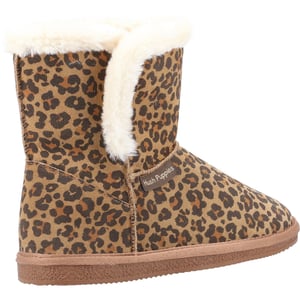 Hush Puppies Womens/Ladies Ashleigh Leopard Print Suede Slipper Boots (Brown)