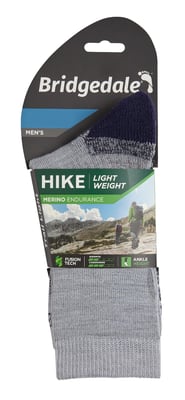 Bridgedale - Heren Wandelsokken Lichtgewicht Merino - Zilver / Marineblauw