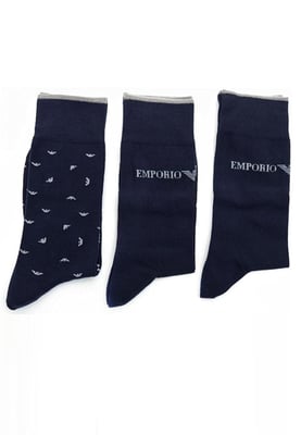 Emporio Armani Heren 3 paar sokken Gift Set in Navy