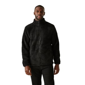 Regatta Mens Midoor Fluffy Fleece Jacket (Black)