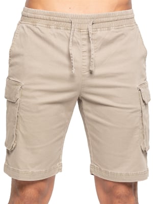 Enzo | Heren Cargo Korte Broek - Beige