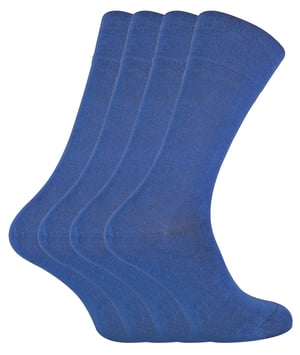 SOCK SNOB - 4 Pairs Bamboo Super Soft Suit Socks for Men & Women