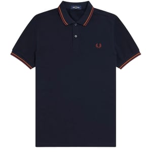 Fred Perry M3600 Twin Tipped Polo Shirt In Navy