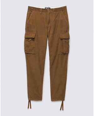 VANS Men’s Service Cargo Cord Loose Tapered Pants in Coffee Liqueur