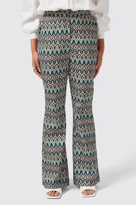 Gardenia Slim Fit Blue Cotton Trouser