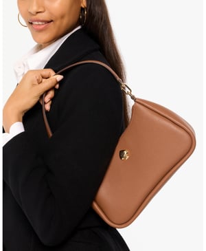 Kayla Pebbled Leather Small Convertible Shoulder Bag