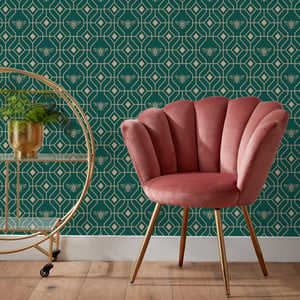 Bee Deco Gold Geometric Foil Wallpaper