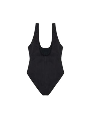 Playful Promises Hunter McGrady Black High Leg Low Cut Swimsuit