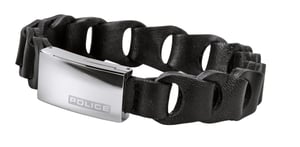 Police: "Confederate" Black Leather Wrist Watch