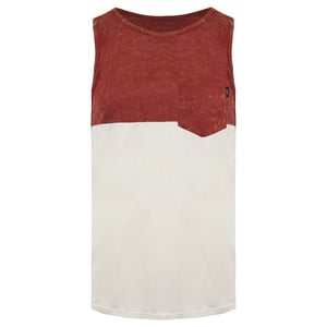 Vans Off The Wall Ärmlös rund hals Vit/Brun Tank Top för herrar VN0ONXFXM