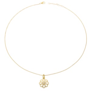 Orphelia Dames 925 Sterling Zilveren Ketting met Hanger - Goud ZH-6017/2