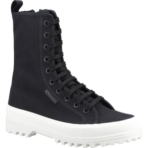 Superga 2641 Alpina Hoge Katoenmix Dames Zwart Laarzen