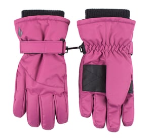 Heat Holders Childrens Snowflake Winter Thermal Lined Cuffs Performance Gloves - Pink