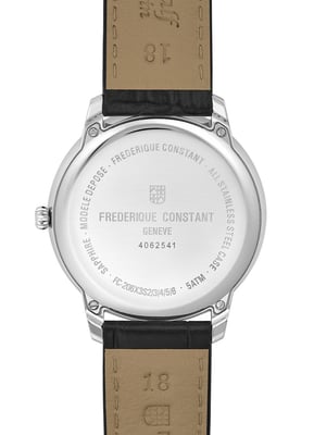 Frédérique Constant Moneta Maanfase Uniseks Zwarte Horloge FC-206B3S6