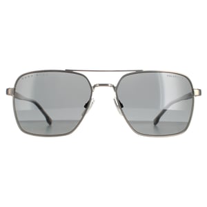 Hugo Boss Aviator Mens Matte Ruthenium  Grey Polarized  BOSS 1045/S