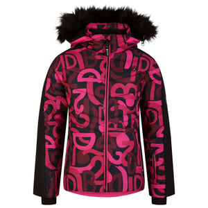 Dare 2B Girls Ding Graffiti Ski Jacket (Pure Pink/Black)