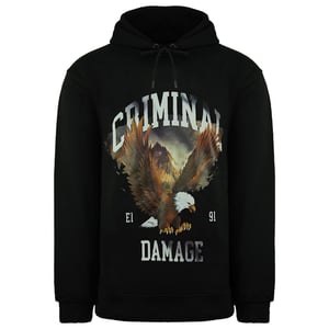 Criminal Damage Eagle Heren Zwarte Hoodie