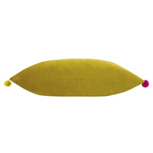 Paoletti Fiesta Velvet Pom Pom Trimmed Cushion Cover