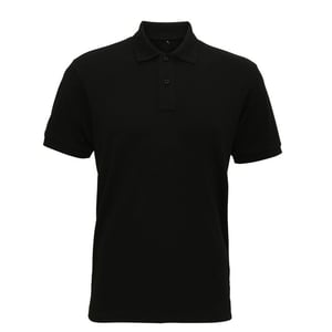 Asquith & Fox Mens Super Smooth Knit Polo Shirt (Black)