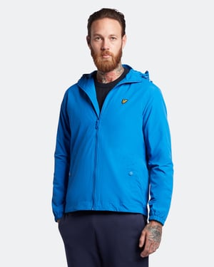 Lyle & Scott jack met rits en capuchon in blauw