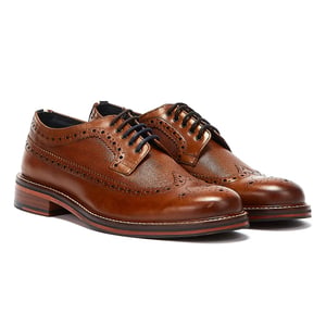Ben Sherman Archie Brogue Leer Heren Tan Veterschoenen