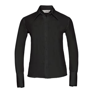 Russell Collection Dames/Dames Ultimate Non-Iron Getailleerde Overhemd met Lange Mouwen (Zwart)