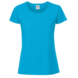 Fruit Of The Loom Vrouwen / Dames Ringgesponnen Premium T-Shirt (Azuurblauw)