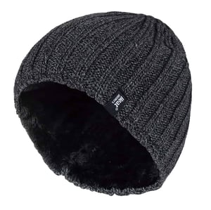 Heat Holders - Fleecefodrad ribbad vintermössa för herrar
