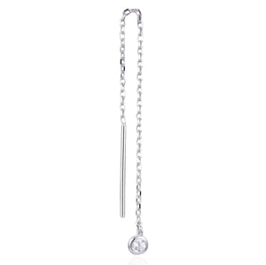 Gena Paris 'Round' Dames 925 Sterling Zilveren Oorknop