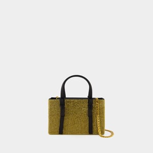 Bow Midi Shopper Bag - Kara - Mesh - Guld