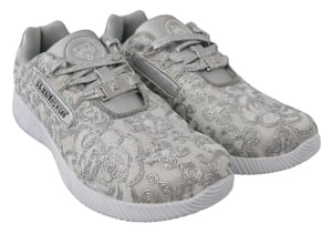Plein Sport Women's Silver Polyester Runner Joice Sneakers Shoes