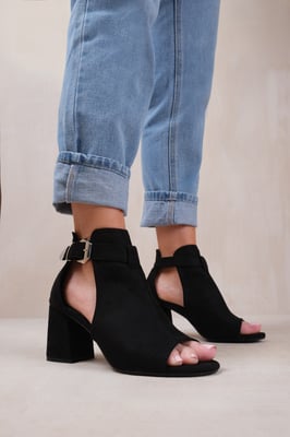 Wheres That From Womens 'Lisa' Wide Fit Block Heel With Side Buckle