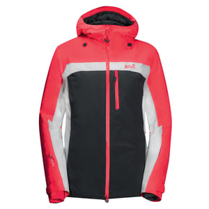 Jack Wolfskin Texapore geïsoleerde dames sneeuwjas roze/zwart
