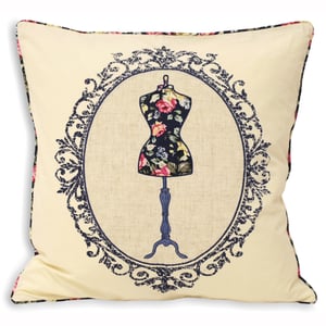 Paoletti Victoria Mannequin Piped Cushion Cover