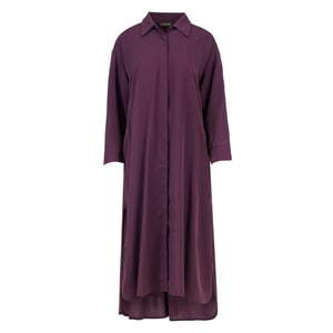 Bourgondische midi-jurk met zijsplitten