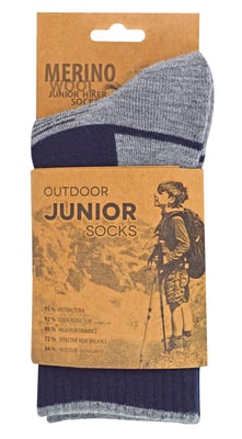 Kids Merino Wool Hiking Socks | Comodo | Anti Blister Socks - Navy