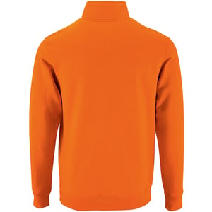 SOLS Heren Stan Contrast Zip Neck Sweatshirt (Oranje)