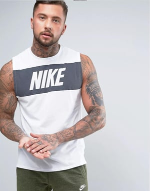 Nike Mens Retro Logo Vest In White