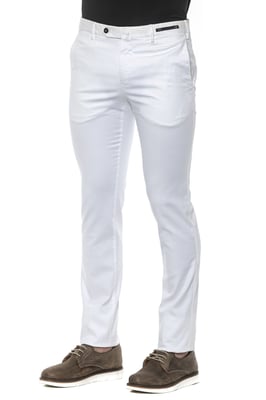 PT Torino Heren Witte Katoenen Jeans & Broek