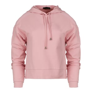 Rosa sweatshirt med huva