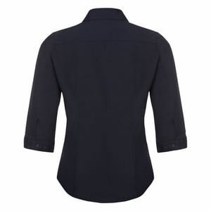 Russell Collectie Dames 3/4 Mouwen Poly-Katoen Easy Care Gevochten Poplin Shirt (Franse marine)