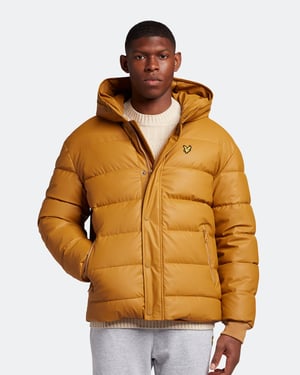 Lyle & Scott jubileum gouden rubberen pufferjack