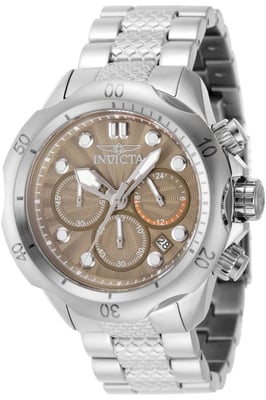 Invicta Invicta Racing 47751 Heren Horloge - Quartz Uurwerk - Roestvrij Staal met bruine Wijzerplaat - 45mm