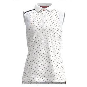 Forelson Womens/Ladies Buckland Patterned Polo Shirt (White)