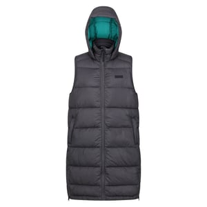 Regatta Dam Ganella Gilet med lång längd (Seal Grey/Quiet Green)