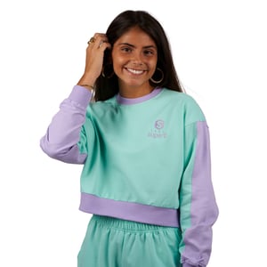 Be Happy RSC-S2102 women's short long-sleeved round neck sweatshirt