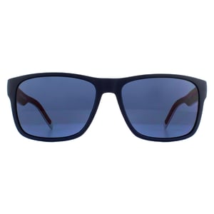 Tommy Hilfiger rechthoek heren zwart rood wit blauw avio zonnebril