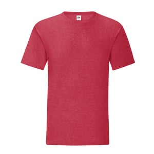 Fruit of the Loom Heren Iconic 150 Heather T-Shirt (Heide Rood)