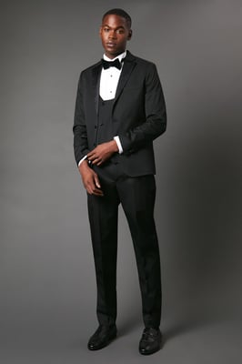 Slim Fit Black Tuxedo Suit Trouser