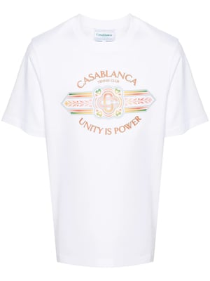 Casablanca Unity Is Power Printed T-Shirt in White